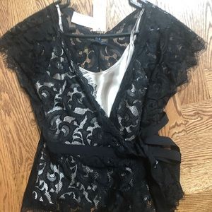 Banana Republic Black lace blouse size small - NWT